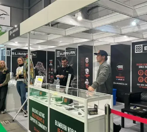 Attendees visit the Blimburn Seeds