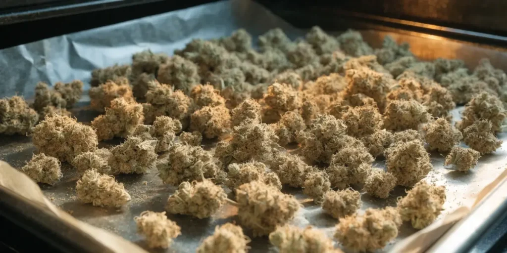 Cannabis Buds Drying on a Tray
