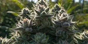 Dense Frosty Cannabis Buds in Natural Light