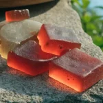 THC-Infused Gummies on Natural Stone