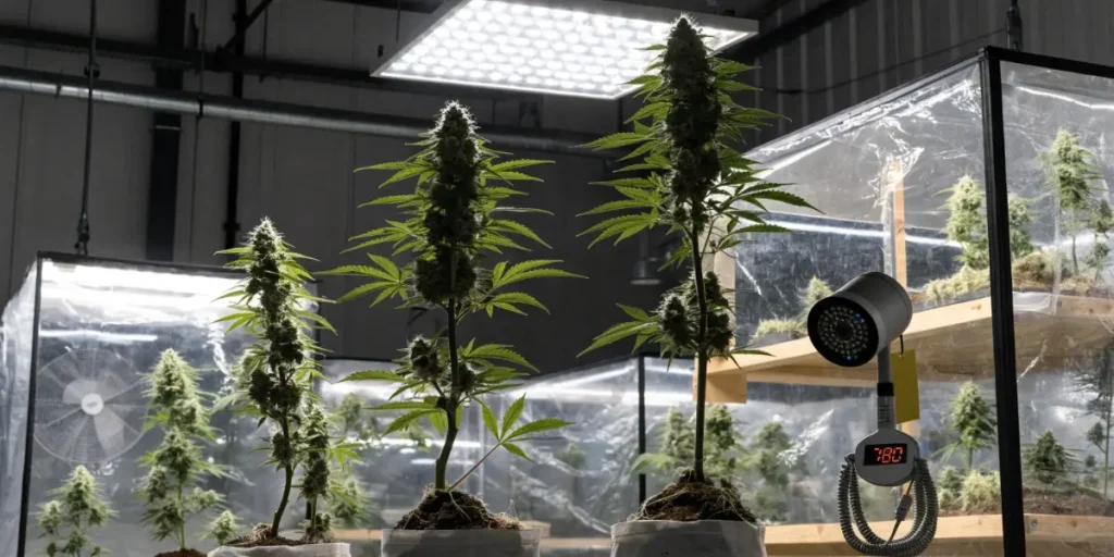 Indoor Autoflowering Cannabis Grow Room