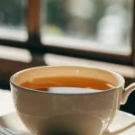 Cup of Amber Tea in Natural Window Light