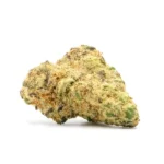 Single Lilac Diesel THCA Flower nug with a dense, frosty structure, featuring pale green and light purple accents