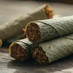 Cannabis Blunts Wrapped in Natural Leaves