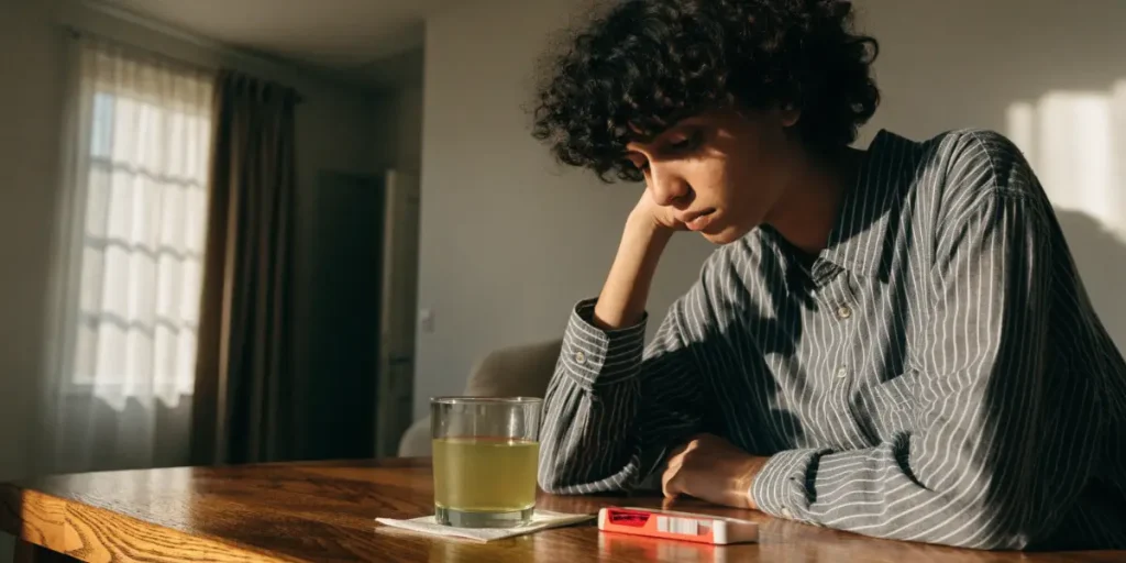 Young Adult Experiencing Anxiety About a Drug Test