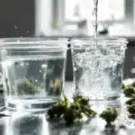 Cannabis buds being rinsed with clean water for optimal purity.