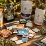 Various cannabis humidity packs from brands like Boveda and Integra Boost.