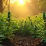 Good nutrients for outdoor grow: A thriving cannabis.