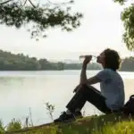 Photo of a person practicing healthy lifestyle habits to support the elimination of edible CBD from the body.