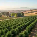 A panoramic view illustrating the california outdoor cannabis calendar with seasonal milestones for outdoor grows.