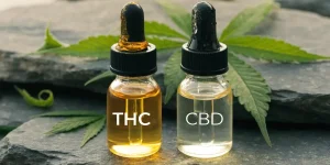 THC vs. CBD Oil Dropper Bottles