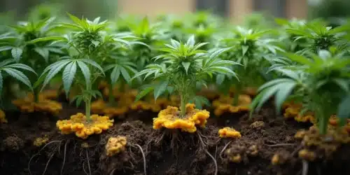 Yellow Fungus on Cannabis Roots