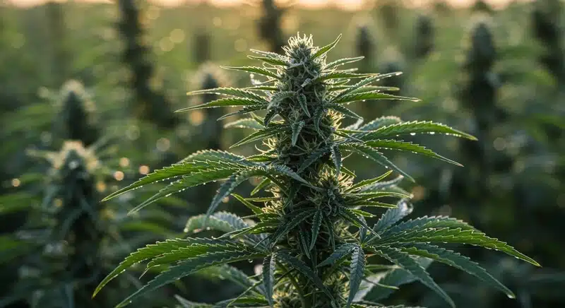 Cheese cannabis bud during cultivation.