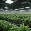 Industrial indoor grow operation for Chocolope Kush Regular.