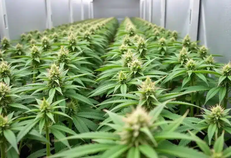 Compact buds of Ghost OG Chemdog Autoflower in late bloom.