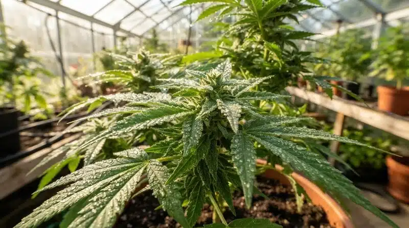 Early Skunk x Northern Lights with resinous buds and orange hairs. This strain blends potency, high yields, and strong aroma.