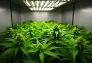 G13 x Nebula under LED Grow Lights: Dense Indoor Bud Formation.