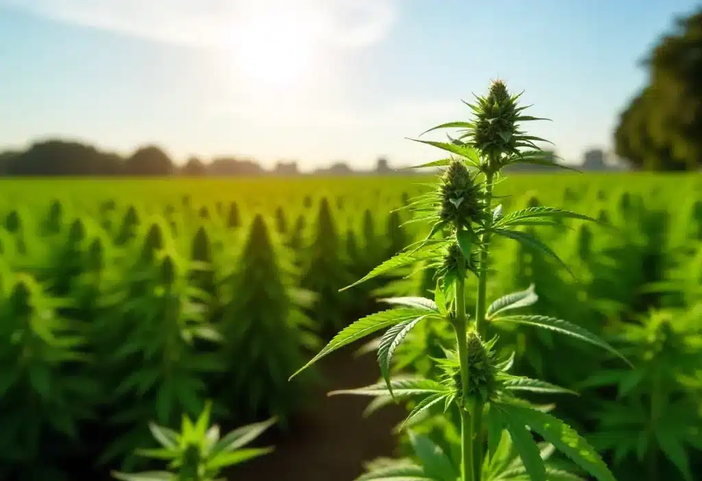 GMO Cookies outdoor cultivation in full sunlight.