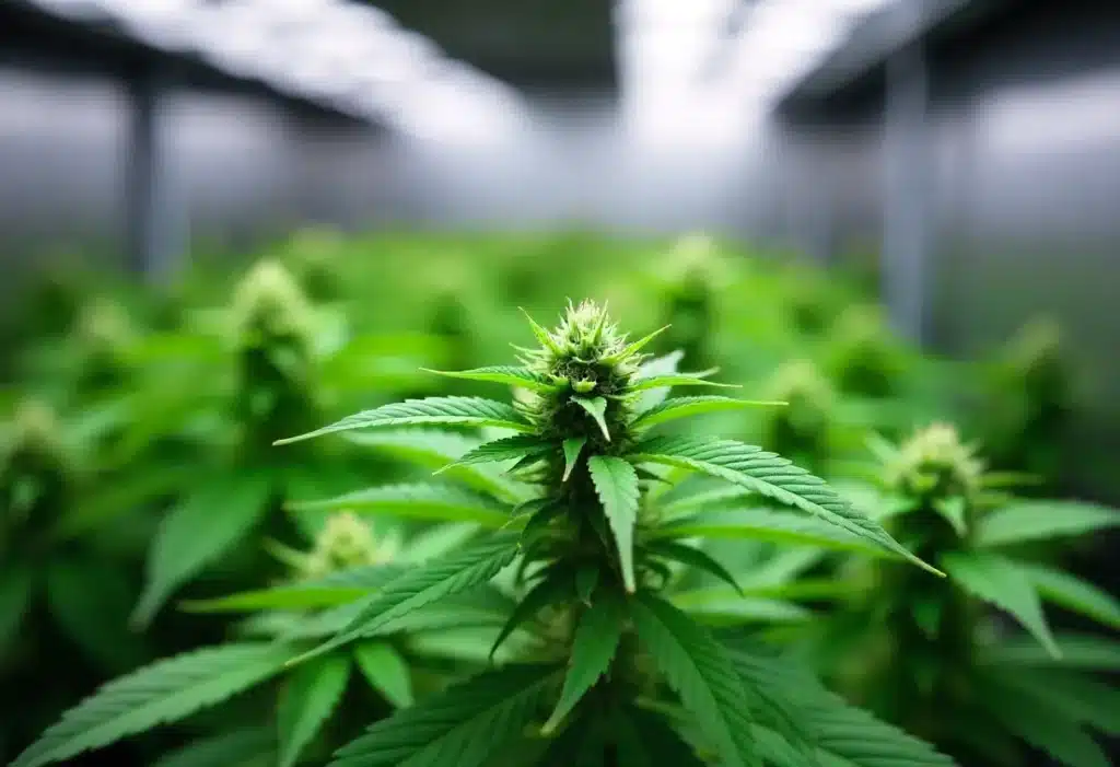 Gelato Regular strain showing dense bud development under LED lighting. Perfect for indoor growers looking for resin-rich cannabis flowers.