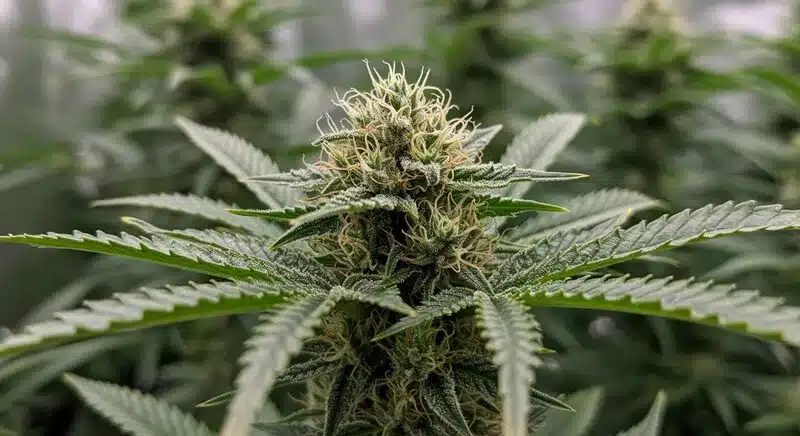 Hawaii x Purple Skunk: Resinous Cannabis Bud.