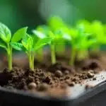 Fro-Yo Auto seedlings developing healthy roots in trays.