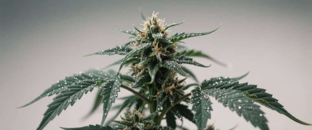 plant in an indoor grow tent with compact, resin-rich buds ready for harvest.