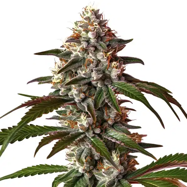 thai dream auto cannabis flower with tall sativa structure and frosty trichomes