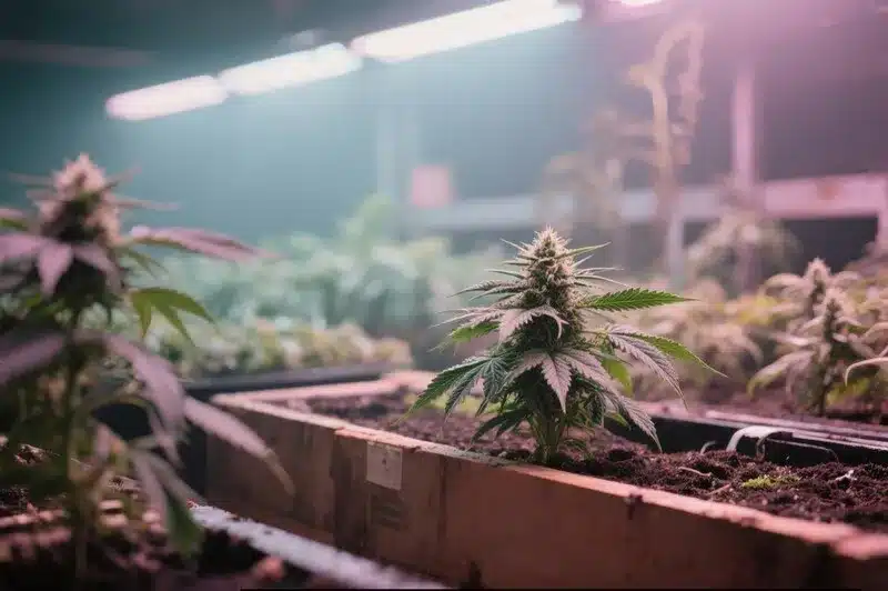 GG4 Fast Blooming thrives indoors under LED light, offering dense buds, high THC, and vigorous growth with reduced flowering time for maximum efficiency.