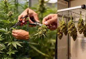 GG x Grapefruit Regular harvest: trimming and drying buds.