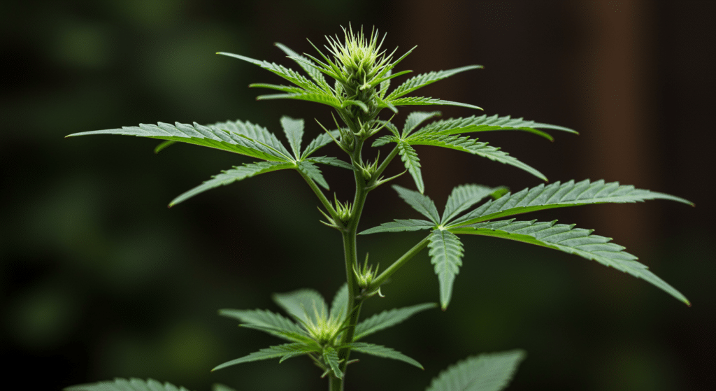 Cannabis clone cutting preparation with precise stem length and healthy growth ready for propagation