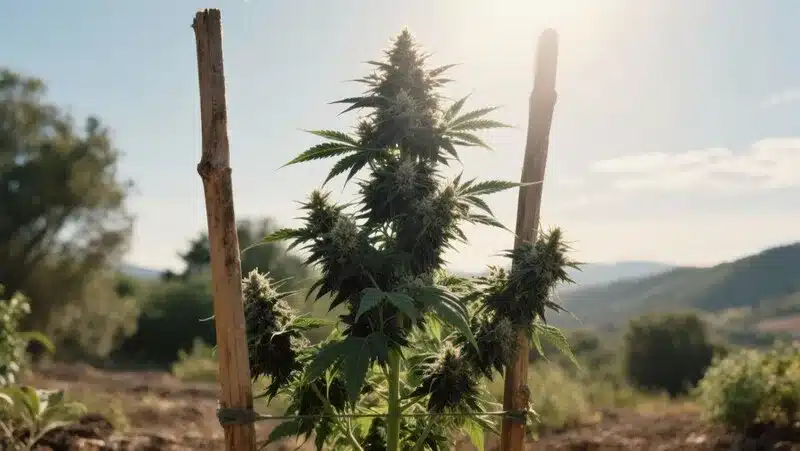 Black Domina Regular Outdoor Growth in Full Sun.