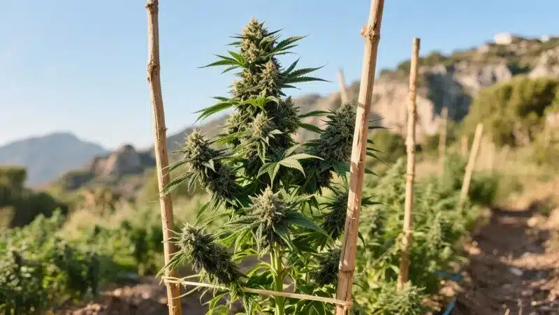 Black Domina x Banana Kush Outdoor Cultivation and Structure.