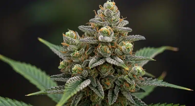 Green Crack x Core: Resinous Cannabis Bud.