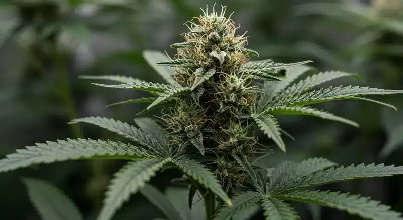 Koji: Dense Cannabis Bud Covered in Trichomes.