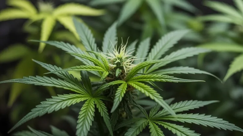 L.A. Confidential x Afghan Kush: Dense Cannabis Bud in Full Bloom.