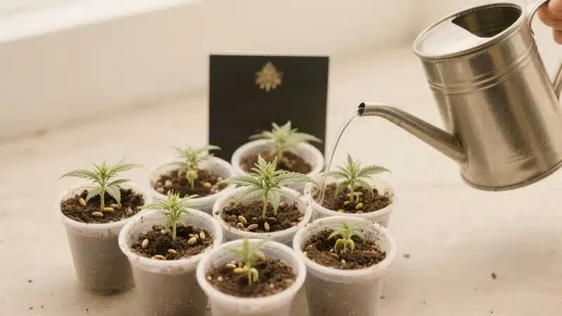 Mamba Negra FBV: Early Cannabis Seedling Growth.