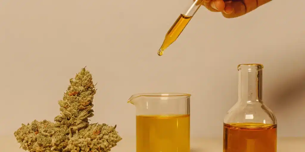 Cannabis Extract Oil with Laboratory Dropper