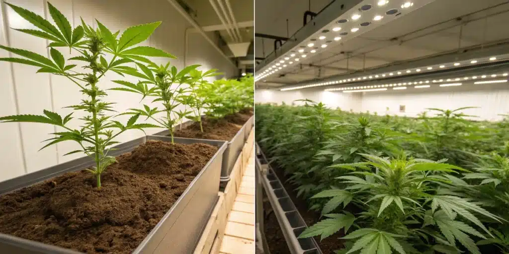 Commercial Indoor Cannabis Soil Cultivation
