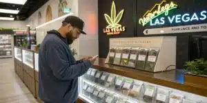 Customer Shopping at Las Vegas Cannabis Dispensary