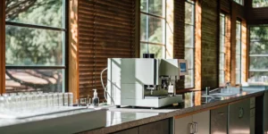 Advanced cannabis testing equipment inside modern analytical laboratory.