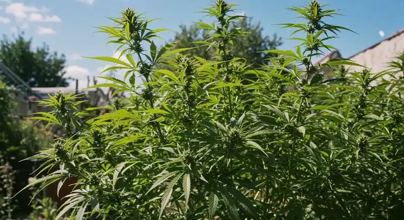 Skunk x Cinderella 99 Fast Version outdoor cannabis plants.