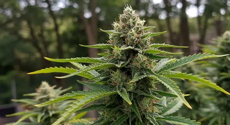 Somango Fast Version cannabis bud grown outdoors.