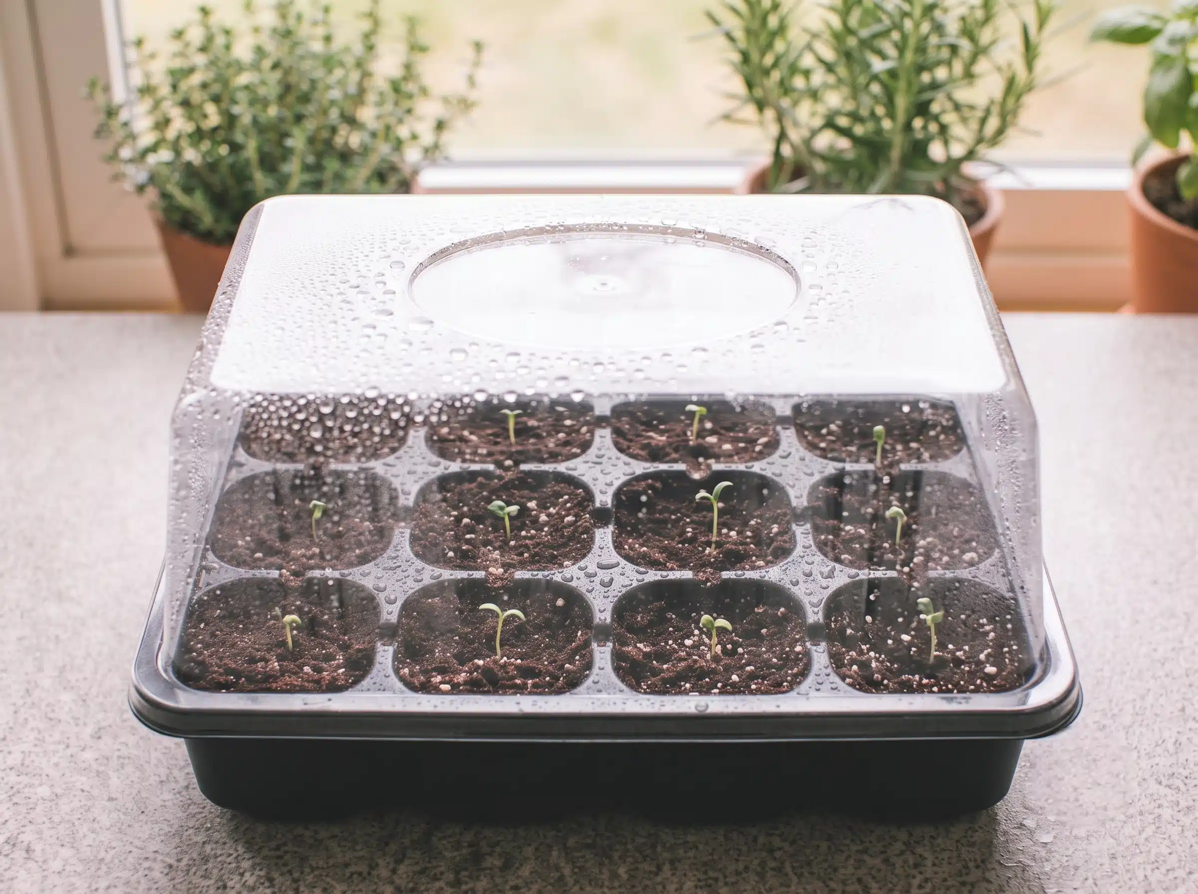 Seedling left undisturbed to emerge