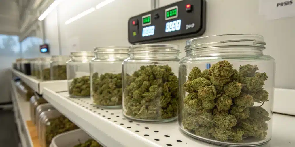 Cannabis Curing Jars with Environmental Monitoring