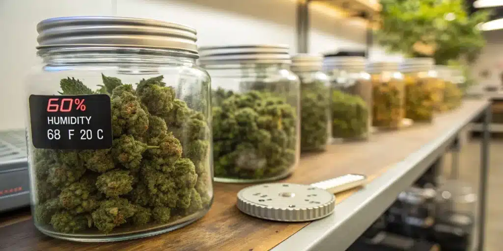 Cannabis Curing Jars with Humidity Monitoring