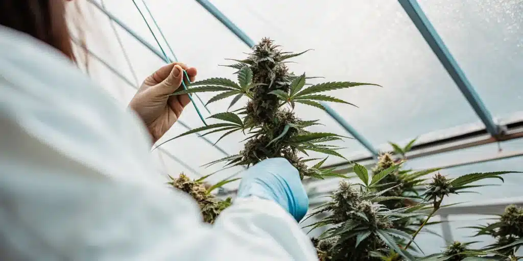 Controlled Cannabis Pollination in Greenhouse