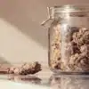 Cured Cannabis Buds Stored in a Glass Jar