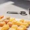 Homemade THC Hard Candies Cooling on Parchment Paper