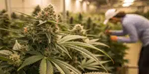 Indoor Cannabis Bud Ready for Harvest