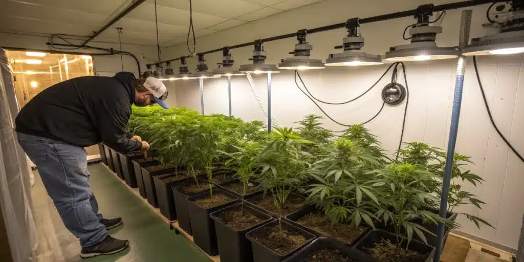 Monitoring Cannabis Plants Under Indoor LED Lights